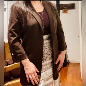 Silky feeling skirt size M Boho Bohemian style Brown/Beige